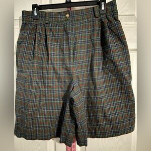 Plaid City Shorts - Green and Red